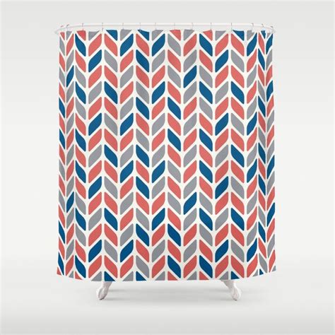 grey red shower curtain|More.